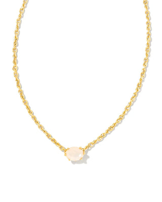 Kendra Scott Cailin Crystal Pendant Necklace Gold White Iridescent Crystal-Necklaces-Kendra Scott-N1941GLD-The Twisted Chandelier