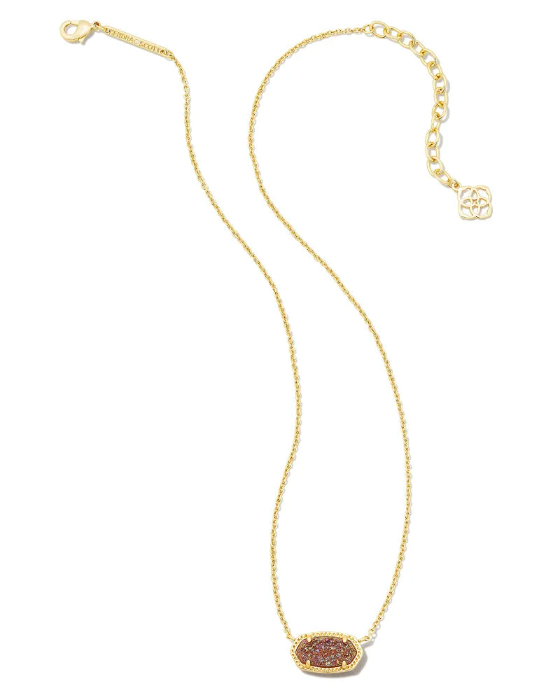 Kendra Scott Elisa Pendant Necklace Gold Spice Drusy-Necklaces-Kendra Scott-N5067GLD-The Twisted Chandelier