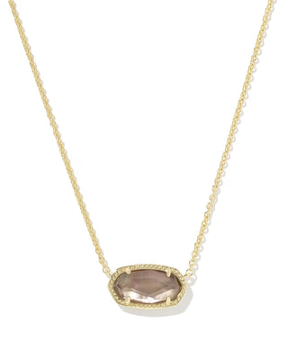 Kendra Scott Elisa Necklace Gold Taupe Mother of Pearl