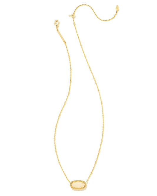 Kendra Scott Elisa Satellite Short Pendant Necklace Gold Yellow Kyocera Opal-Necklaces-Kendra Scott-N1396GLD-The Twisted Chandelier