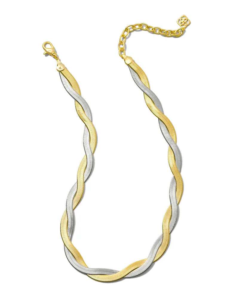 Kendra Scott Hayden Chain Necklace Mixed Metal-Necklaces-Kendra Scott-FD 05/20/24, N00580MIX-The Twisted Chandelier