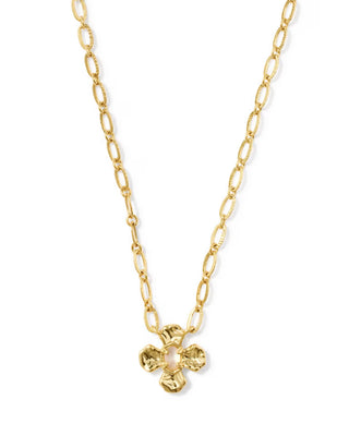 Kendra Scott Leanne Short Pendant Necklace Gold Natural Mother of Pearl
