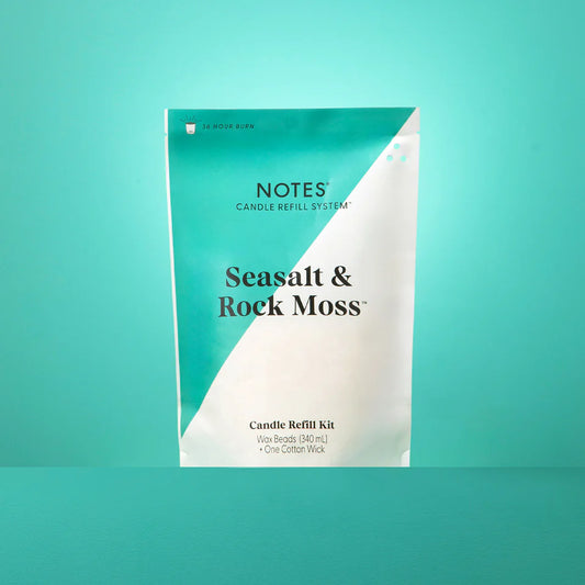 NOTES® Sustainable Candle Refill Kit - Seasalt & Rock Moss-Candles-Notes Candles-The Twisted Chandelier