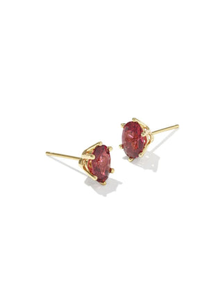 Kendra Scott Cailin Crystal Stud Earrings Gold Red Crystal