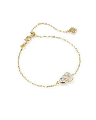 Kendra Scott Tatum Delicate Chain Bracelet Gold White CZ Mix