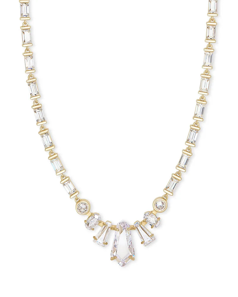 Kendra Scott Christianne Gold Collar Necklace Lustre Glass-Necklaces-Kendra Scott-05/19/24, 1st md, Max Retail, N1291GLD-The Twisted Chandelier