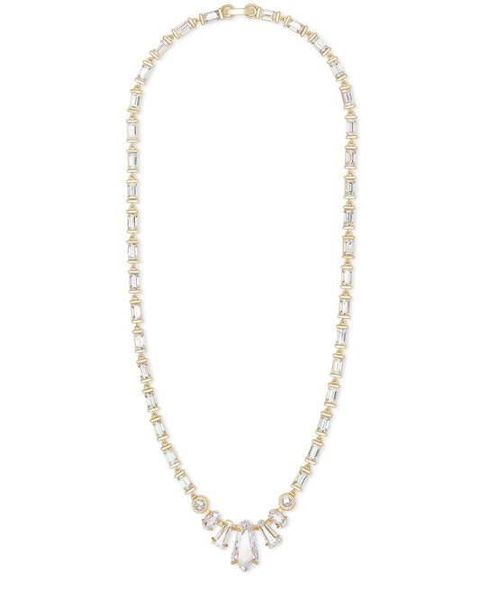 Kendra Scott Christianne Gold Collar Necklace Lustre Glass-Necklaces-Kendra Scott-05/19/24, 1st md, Max Retail, N1291GLD-The Twisted Chandelier